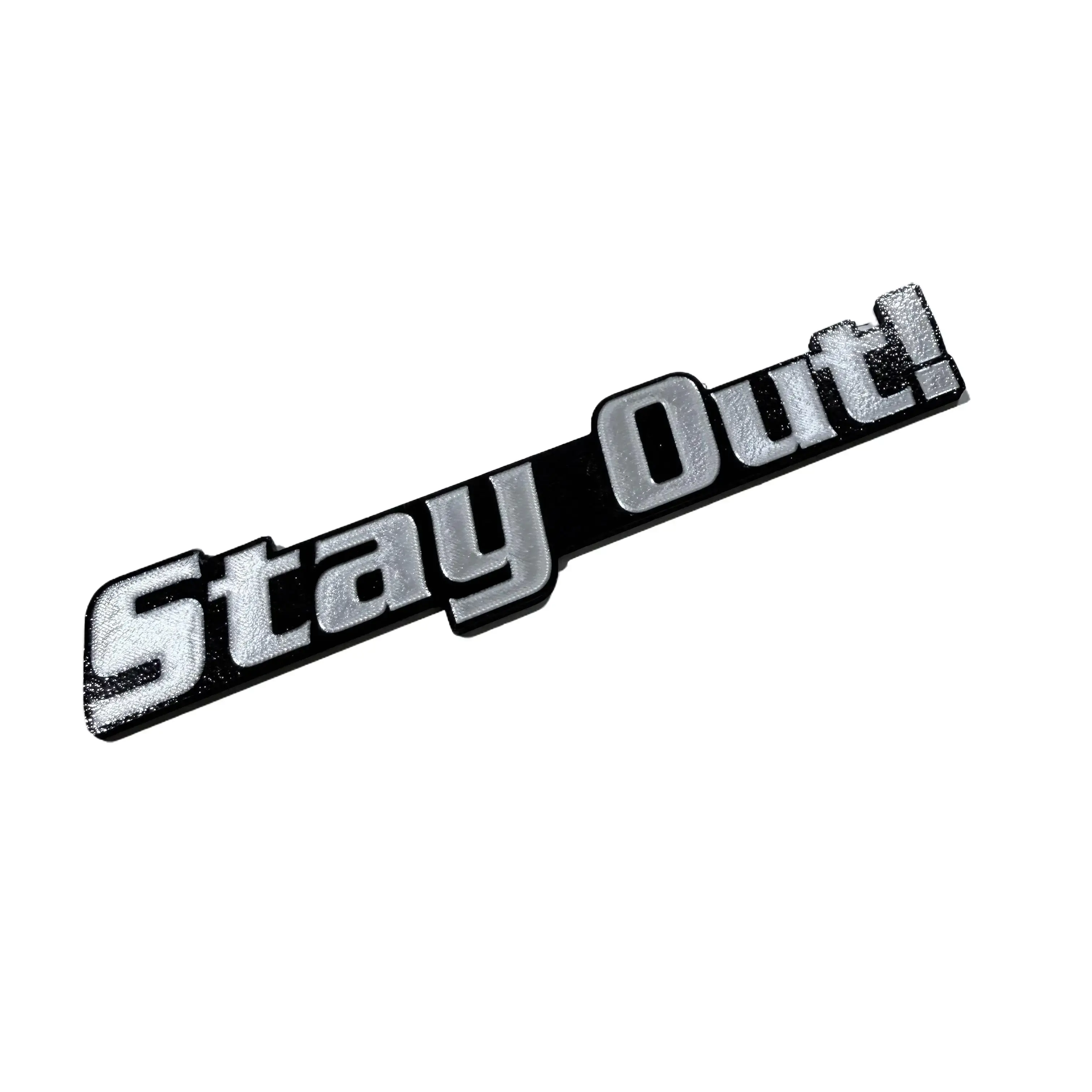 Stay Out! Steel Magnetic Toolbox Badge - Garage Tool Organizer, Mechanic Dad Gift Refrigerator Magnet