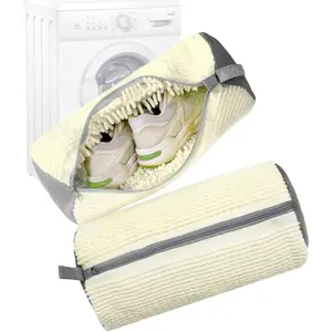 Shoes Net Sneakers Shoes Laundry Net Drum Type OK Shoe Net Prevention from Losing Shape Durability Laundry Bag Genuine (White:2pcs)