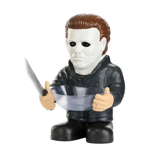 HalloweenCostumes Men's Plastic Michael Myers Candy Bowl Holder, Spooky Halloween Decor, Unique Gifts for Halloween Occasions