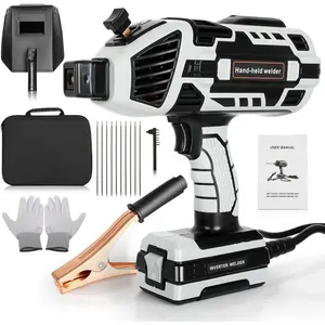 Handheld Welder Machine, 110V Portable Welding Machine with IGBT Inverter 6 Variable Current Adjustment, 20-120Amp Welding Output Portable Welder Handheld for 1/16"-1/8" Welding Rods