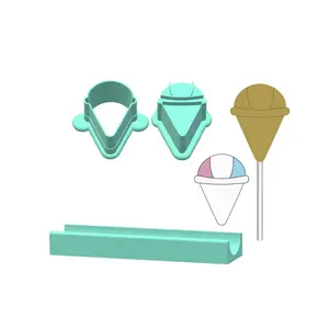 Snow Cone Cake Pop Mold |Deluxe Cutter, Popper, and Tray Option
