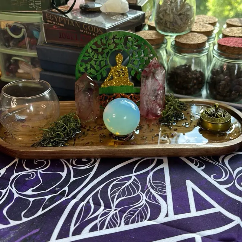 Custom Altars Ceramic Butterfly Decor Ornaments Bells Floral Runes Spell Jars Witchy Starter Kits for Spell Workings & Tarot Readings
