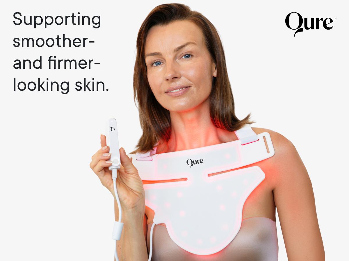 Qure Neck & Décolletage & Chest LED System, Red Light Therapy with 2 Wavelengths of Light, Red 633nm and Near-Infrared 830nmQure Neck & Décolletage & Chest LED System, Red Light Therapy with 2 Wavelengths of Light, Red 633nm and Near-Infrared 830nm
