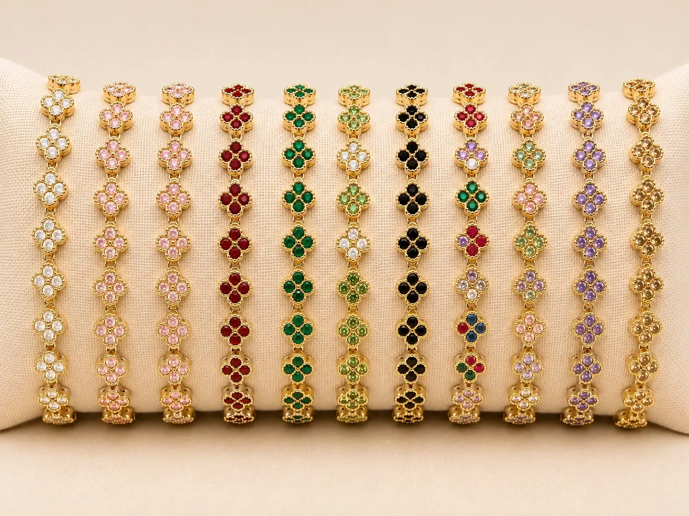 Elegant Gold Plated Bracelet with Multicolor Gemstones Fashion Accessory