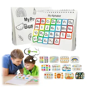My Preschool Busy Book - 12 Themes Reusable & No Smell Quiet Book for Toddlers 2-6, Educational Travel Materials to Enhance Fine Motor Skills & Creativity Learning Activity with Stickers Alphabets Montessori Educational Learning Tools Gift Ideals