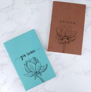 Cre8tive Motifs Vegan (Faux) Leather Journal Gift for her Laser Engraved Personalized Journal