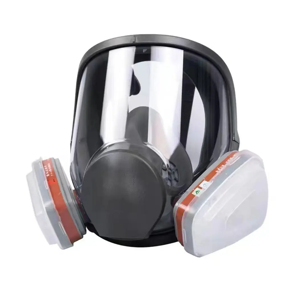 7-In-1 Chemical Spray Paint Respirator Mask, Large View Protective Face Mask for Painting, Dust, Fog, Grinding, Full-Face Protection, Safety Glasses Goggles, Safety Gear