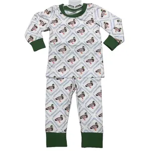Boy Winter Pajamas Set Mallard Hunting Winter Sleep Wear