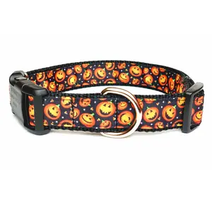Halloween Jack-o-Lantern Pumpkin Dog Collar