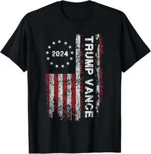 Trum Vance 2024  US Flag Vintage Shirt, Election President 2024 T-Shirt, President Shirts, Hero Trum, MAGA Shirt, Gift for Trum Supporters