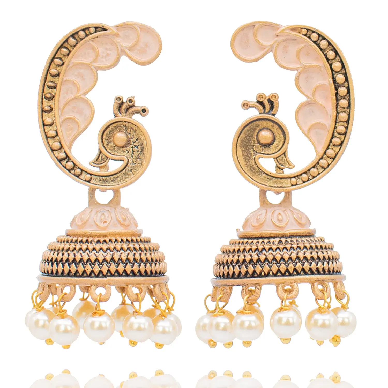 Aliya Earrings - Peach