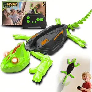 Remote Control Wall Climbing Gecko Toy - Rechargeable RC Lizard Robot with Dual Mode (Floor & Wall), Interactive Prank Animal Gag Gift for Kids, Boys & Girls