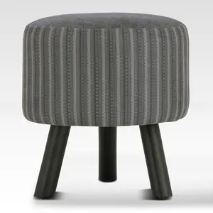 Pebble Ottoman in Charcoal
