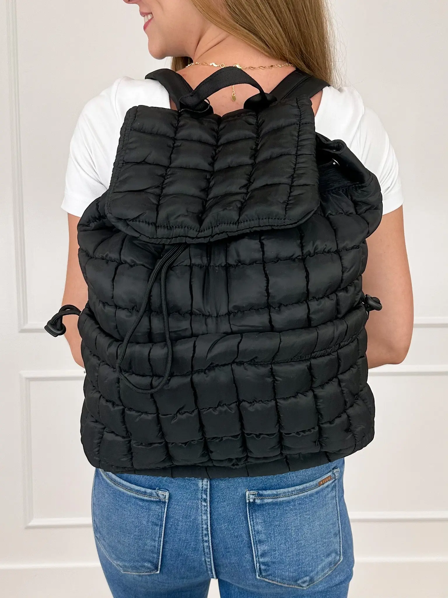 Pass the Style Quilted Puffer Backpack - Multiple Colors
