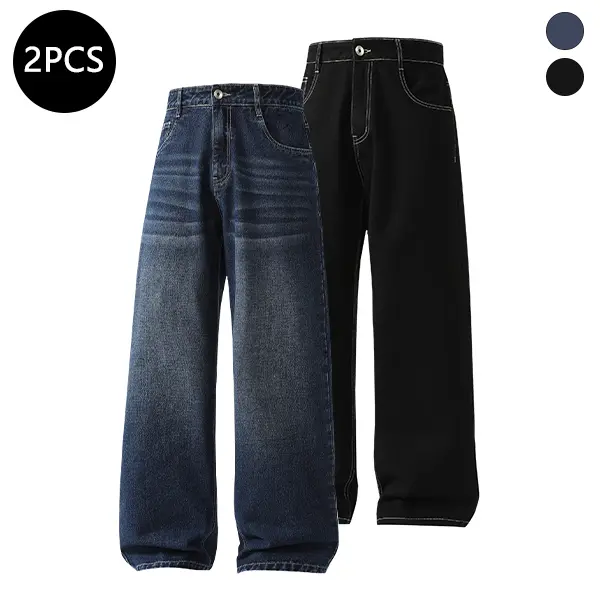 Dark blue + black