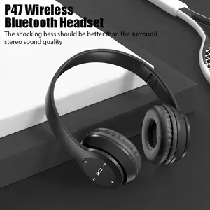 Stereo P47 Headset 5.0 Bluetooth-compatible Headset, Folding Series Wireless Sports Game Headset, Compatible with Huawei Xiaomi