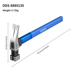 OUDISI Insulated Handle Claw Hammer With Magnetic Steel Nail Hammer American Claw Hammer PVC Plastic Handle High Carbon Steel Quenched