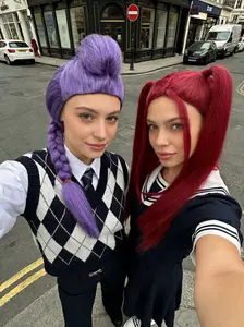 Kpop Wig, Straight Synthetic Wig, Synthetic Hair Role-Playing Accessory, Perfect for Halloween Party Costumes, Fun Kids' Fashion Item