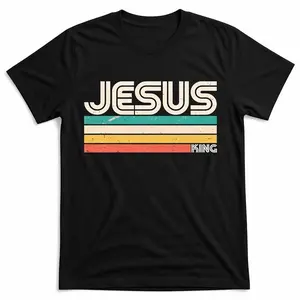 Vintage Jesus King T-Shirt Cotton Menswear