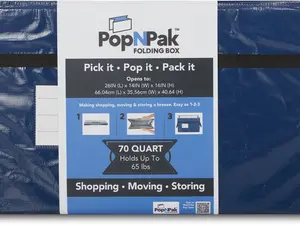 Blue Collapsible Pop N Pak Storage Box