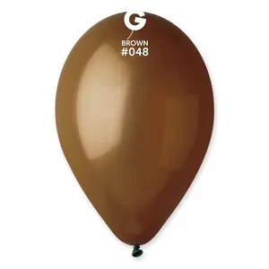 Gemar USA Brown G110-048 12-inch Balloons for Festive Party Supplies - 50 Count Solid Brown Balloons for Large Parties