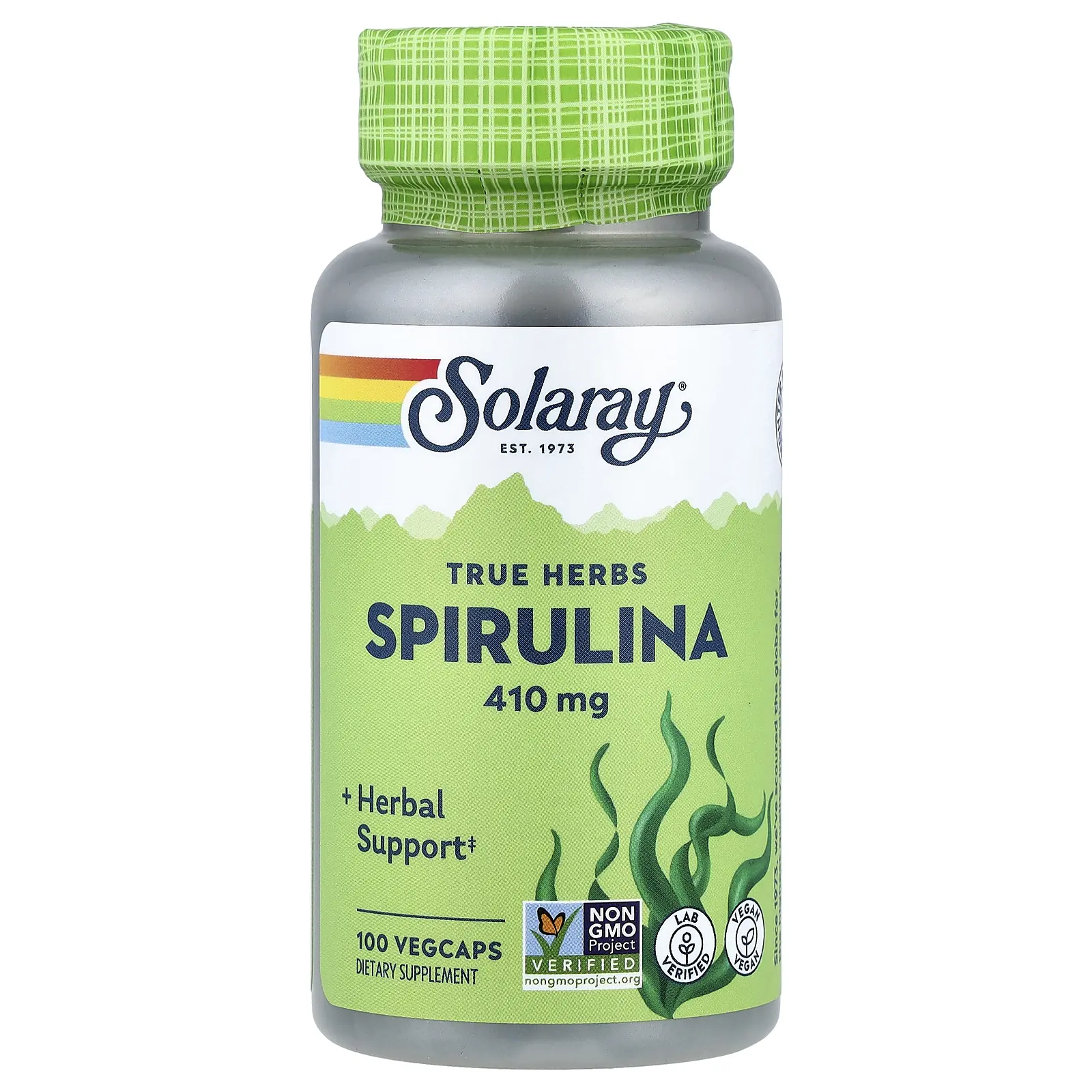 Solaray True Herbs, Spirulina, 100 Vegcaps