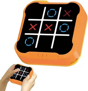 Electronic Tic-Tac-Toe Board Game Portable Strategy Game for Adults 9 Difficulty Levels Ideal for Travel Family Bonding and Learning Multifunction ABS Material Compact Size Battery Operated