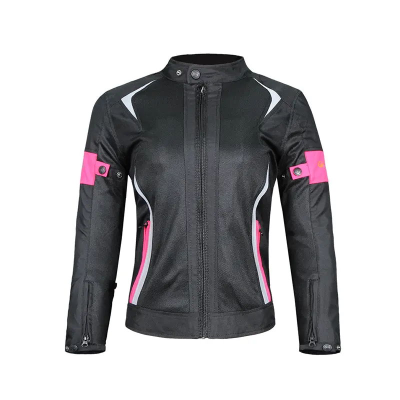 High‑style women's motorcycle riding jacket with tailored cut, full built‑in protective gear, fall‑resistant, tear‑proof and breathable for commuting and racing