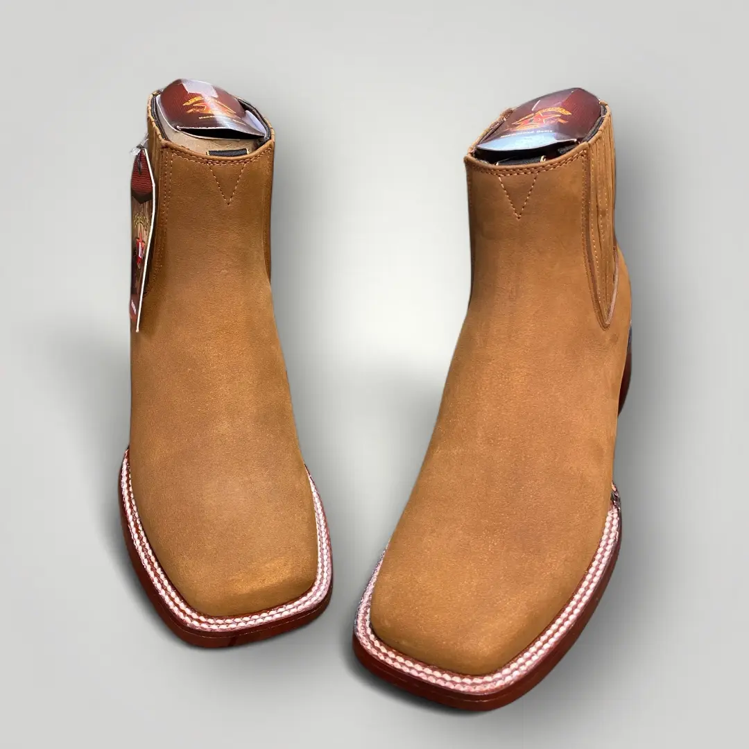 Botines para caballero en Gamuza color CHEDRON