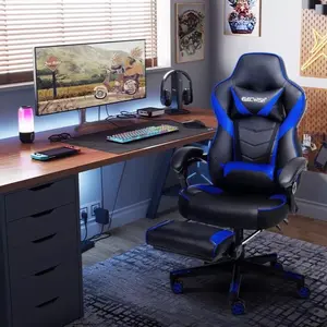 ELECWISH Children's Gaming Office Chair, Massage Swivel Computer Seat with Footrest