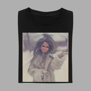 Edgy Doll Graphic T-Shirt, Y2K Aesthetic Funny Shirt, Messy Hair Doll Snow Tee, Trendy Social Anxiety Apparel, Grunge Aesthetic Doll Top, Casual Wear