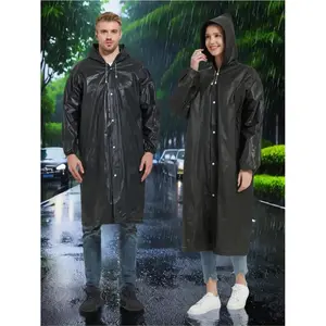 High-Quality Durable Eva Raincoat, Full Coverage Hooded, Full Body Cover, One Size Outdoor Waterproof Rainproof Camping Hiking Gear, Essential Weather Protection
