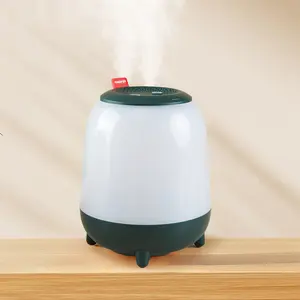Compact Colorful 5V Mini USB Air Humidifier (90*120mm) - Large Mist, Quiet Operation, Calming Glow Ambient Light for Bedroom Home Use