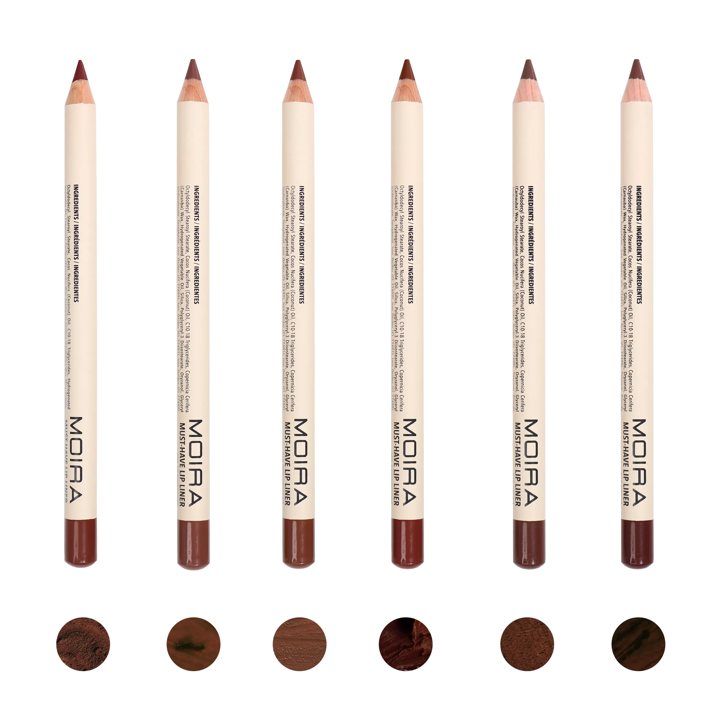 Moira | Must-Have Lip Liner Bundle | High-Pigment Creamy Formula, Smooth One-Stroke Application, Long-Lasting Definition for Perfect Pout, Shade (007 - 012)
