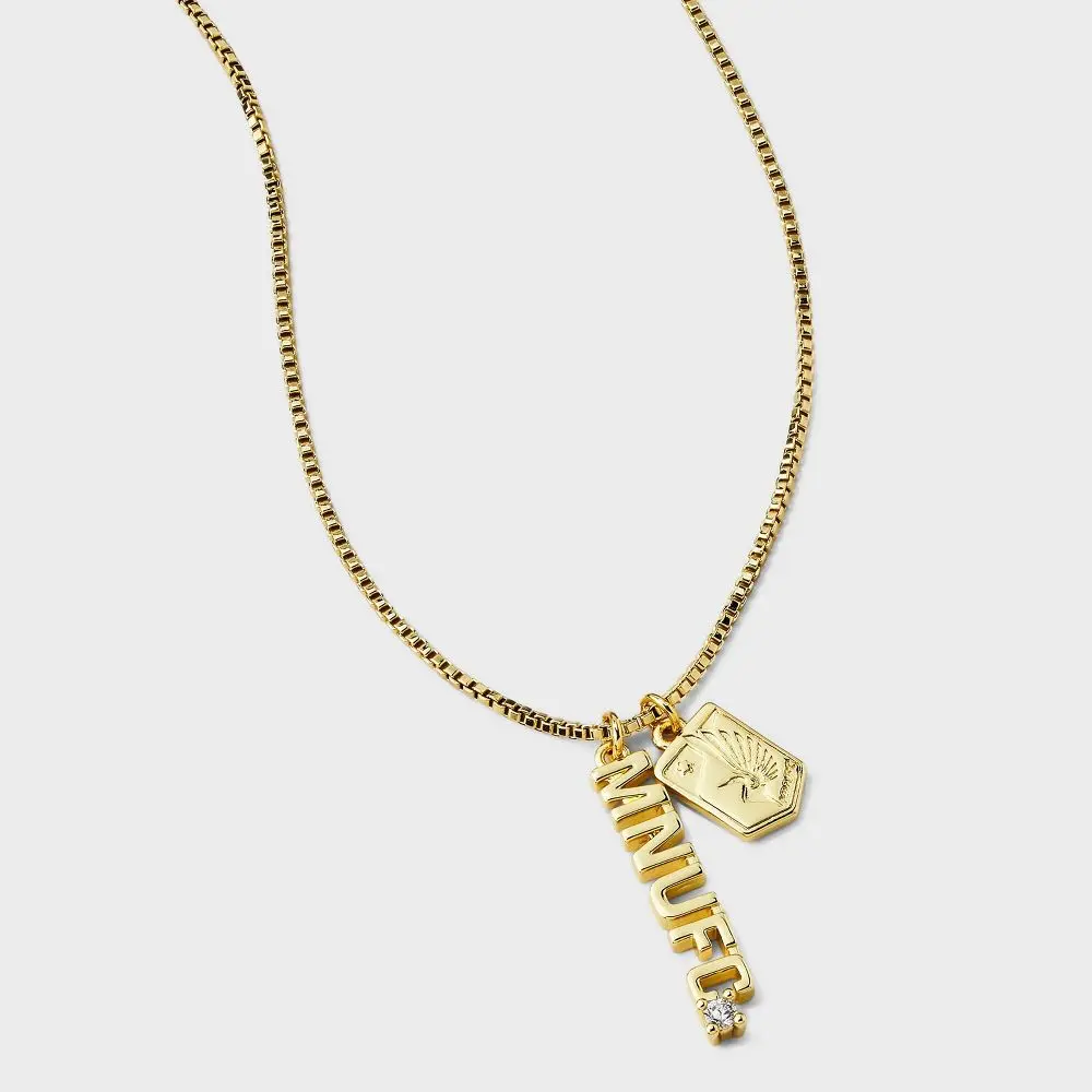 Bijoux Sport by Luv Aj MLS Charm Necklace - Minnesota United: Brass Chain Lobster Claw Clasp 16" Length