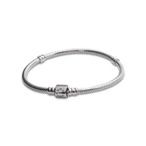 Pandora Moments Barrel Clasp Snake Chain Bracelet 598816C00-21