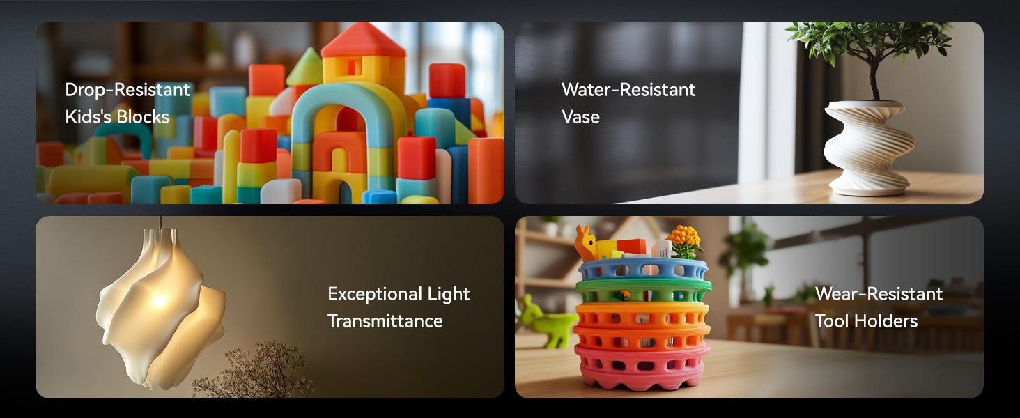 SUNLU 250g Filament (1.75mm) Multicolor Bundle Neatly Wound Vacuum Packed 3D Printer Filament for Fathersdaygift