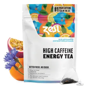 Zest Tea High Caffeine Energy Teas - Healthy Coffee Alternative
