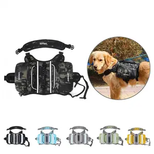Dog Backpack for Medium Large Dog,Tactical Harness Saddlebag with Reflective Safety Side Pocket Camping, Vest Dog Pack for Travel