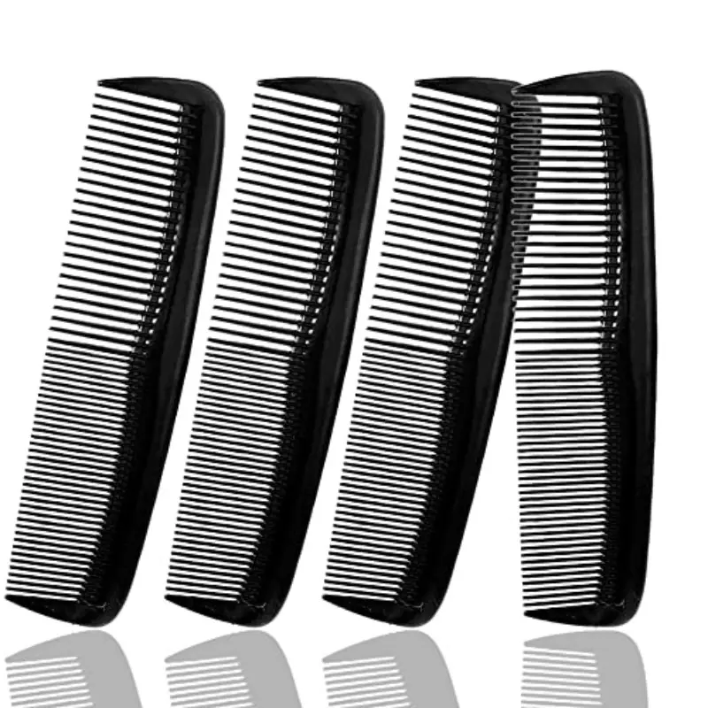 4 Counts Hair Care Comb Set - Unbreakable Fine Tooth & Compact Pocket Design, Suitable for Hair Styling & Thick Beard Grooming, Essential Accessory for Men, Women & Girls
