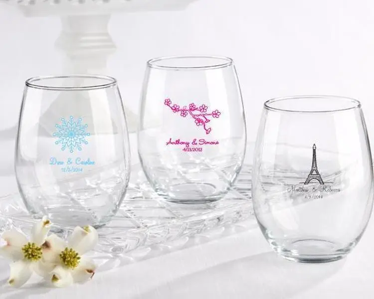 Kate Aspen 30023NA 15 oz Personalized Stemless Wine Glass