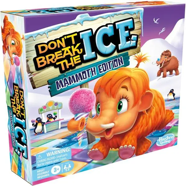 Don't Break the Ice Mammoth Edition Board Game for Kids Ages 3+, Fun Preschool Family Game for 2–4 Players, Interactive Ice Breaking Game, Easter Gift for Boys and Girls
