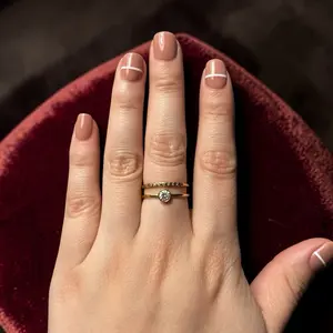 Double Band Ring - Elegant Stackable Design with Sleek Finish for Everyday Wear size 7