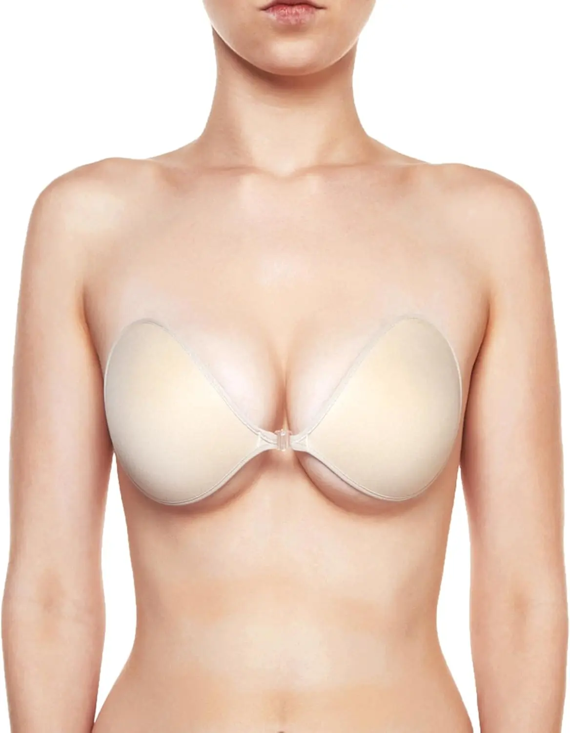 NuBra Feather Lite Invisible Bra – Lightweight Strapless Adhesive Bra for Backless Outfits, Natural Lift & All-Day Comfort push sticky jelly 38 ddd, Backless Adhesive Bras, Comfortable Adhesive Bras