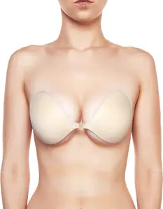 NuBra Feather Lite Invisible Bra – Lightweight Strapless Adhesive Bra for Backless Outfits, Natural Lift & All-Day Comfort