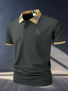 Blank Penguin [Golf Style] Men's Professional Polyester Polo Shirt, Sports and Leisure, Stylish and Comfortable, Classic Short Sleeve, Men's Wear resistant and Durable, Multi color in