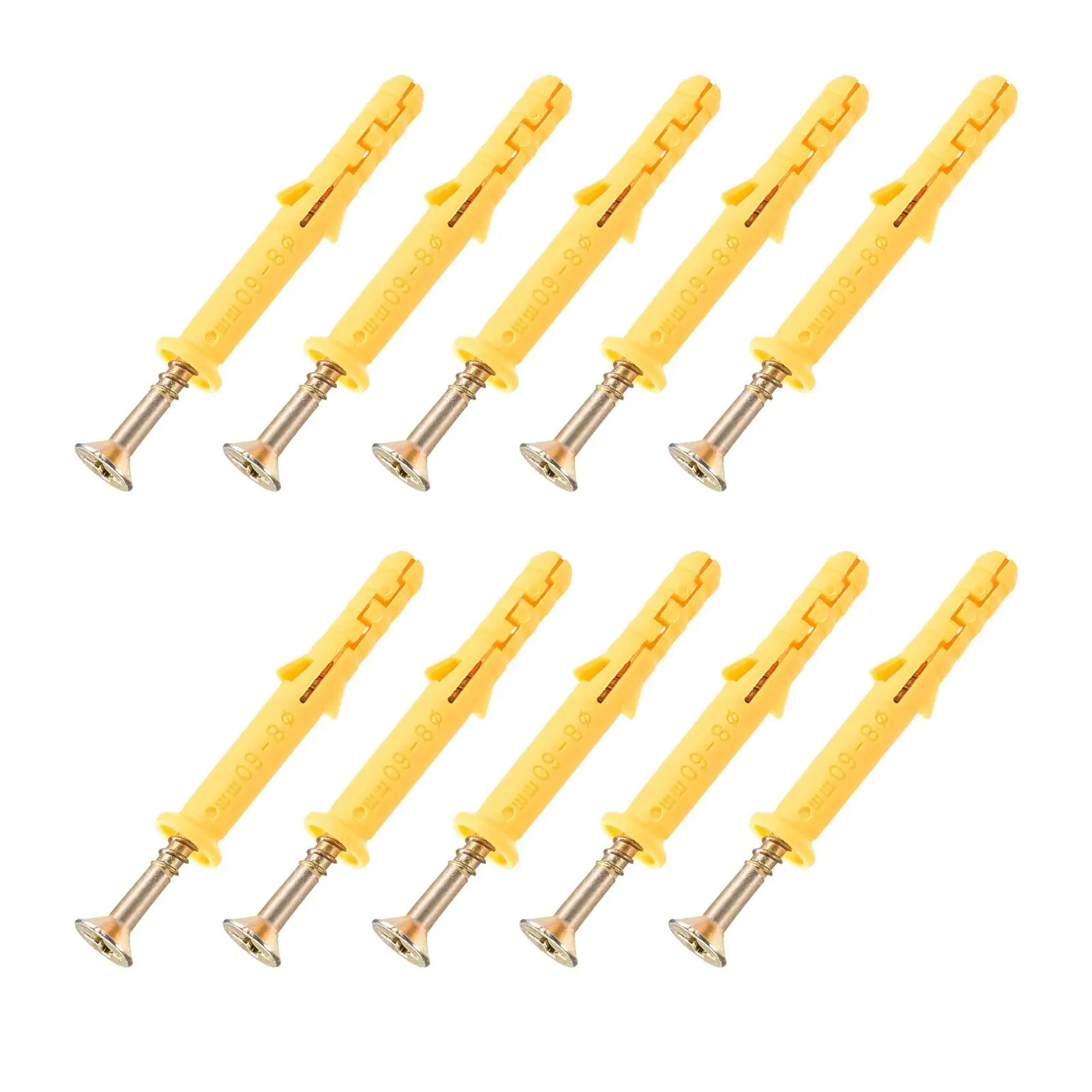 Plastic Expansion Bolt Set, Nylon Expanding Screw Kit, Durable Plastic Fasteners, Ideal for Secure Fixtures & Applications