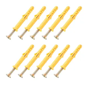 Plastic Expansion Bolt Set, Nylon Expanding Screw Kit, Durable Plastic Fasteners, Ideal for Secure Fixtures & Applications