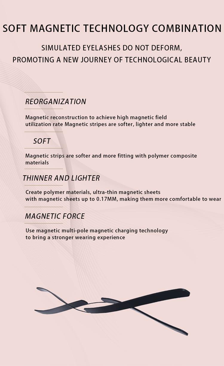 YANJIE. Soft Magnetic Eyelashes Cosmetic EyeLash Extension with Applicator No Glue & Eyeiner Needed Reusable Makeup Eyelashes