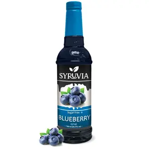 Syruvia Sugar-Free Blueberry Syrup - 25.4 fl oz Premium Coffee Flavoring. 0 Calories, Kosher & Gluten-Free. Ideal for Drinks, Sodas, Shakes & Desserts